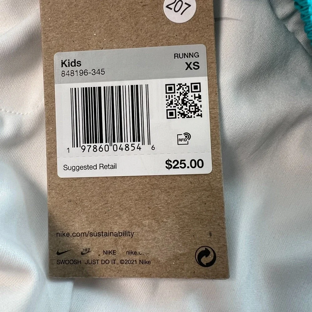 Nike Kids Shorts XS  Dri-Fit Green Standard Fit Running Athletic NWT Retail $25 - Picture 9 of 12